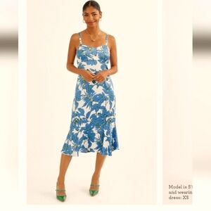 CAbi "Botanical" Print Spaghetti Strap Sundress! Sz. MD!